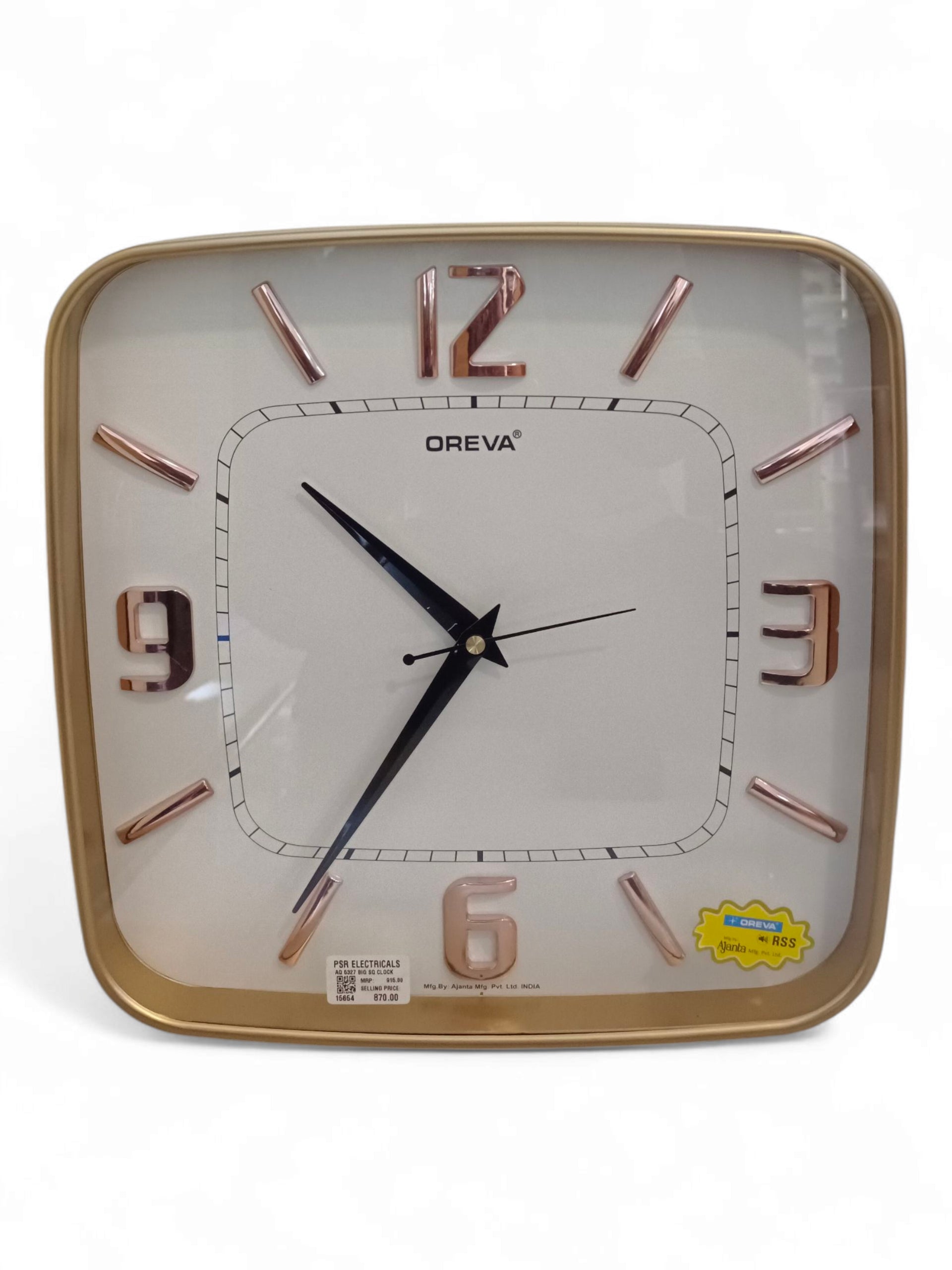 AQ 5327 BIG SQ CLOCK AQ 5327 BIG SQ CLOCK